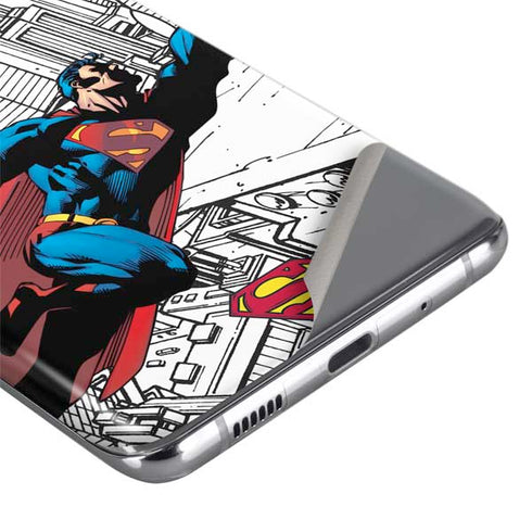 DC Comics Superman Flying Over City Pose Galaxy S20 Ultra 5G Skin